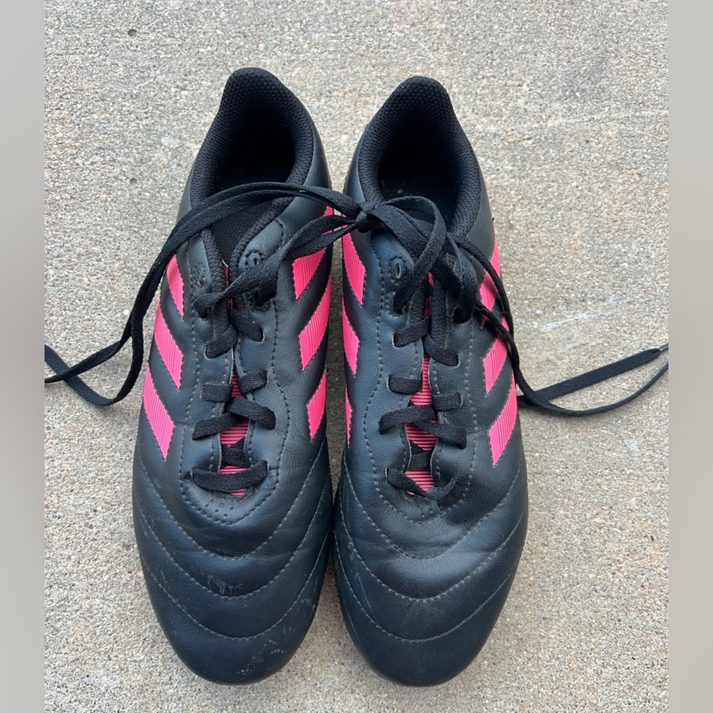 Adidas Black and Pink Soccer Cleats